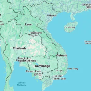 Carte du vietnam voyage en asie