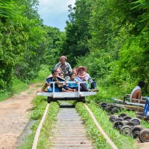 Voyage au Cambodge bamboo train